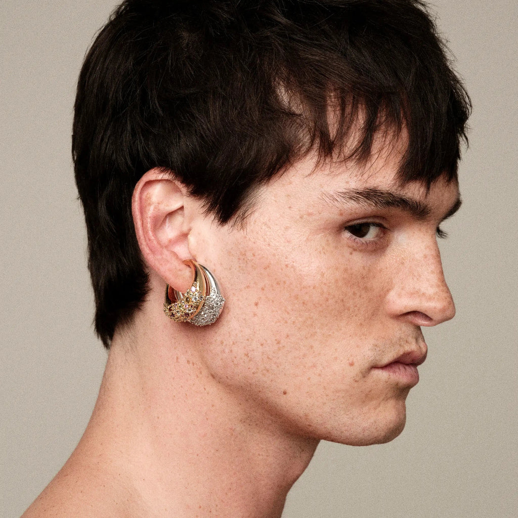 Awe Inspired Earrings Encrusted Abstract Ear Cuff