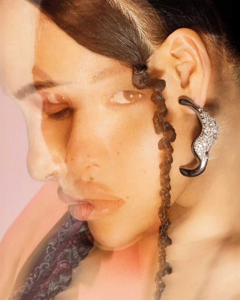 Awe Inspired Earrings Encrusted Abstract Earrings