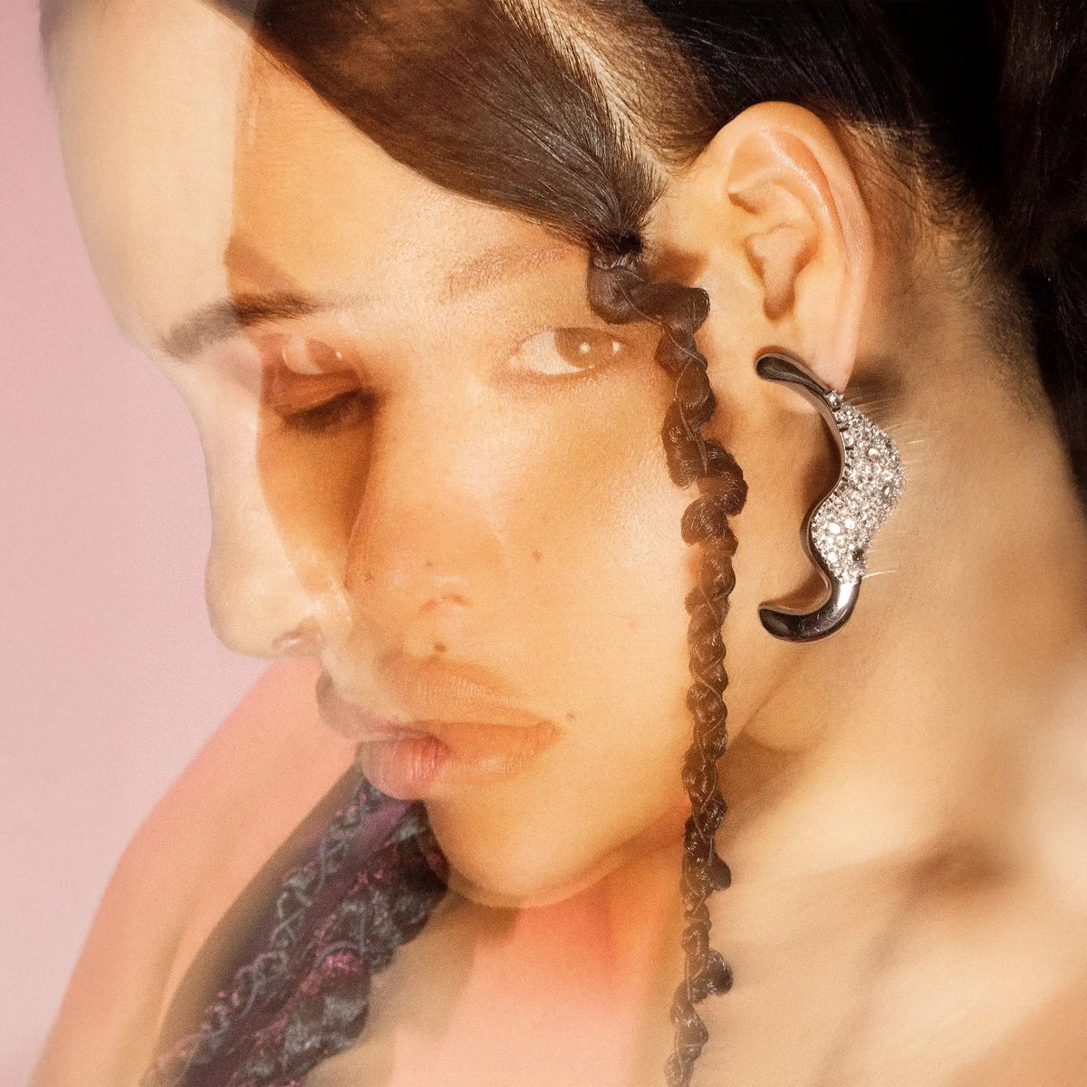 Awe Inspired Earrings Encrusted Abstract Earrings