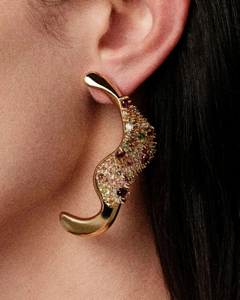 Awe Inspired Earrings Encrusted Abstract Earrings