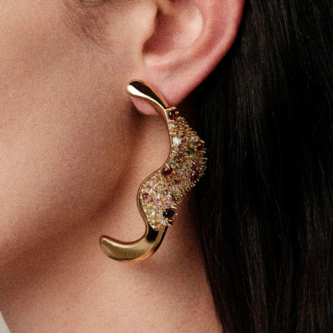 Awe Inspired Earrings Encrusted Abstract Earrings