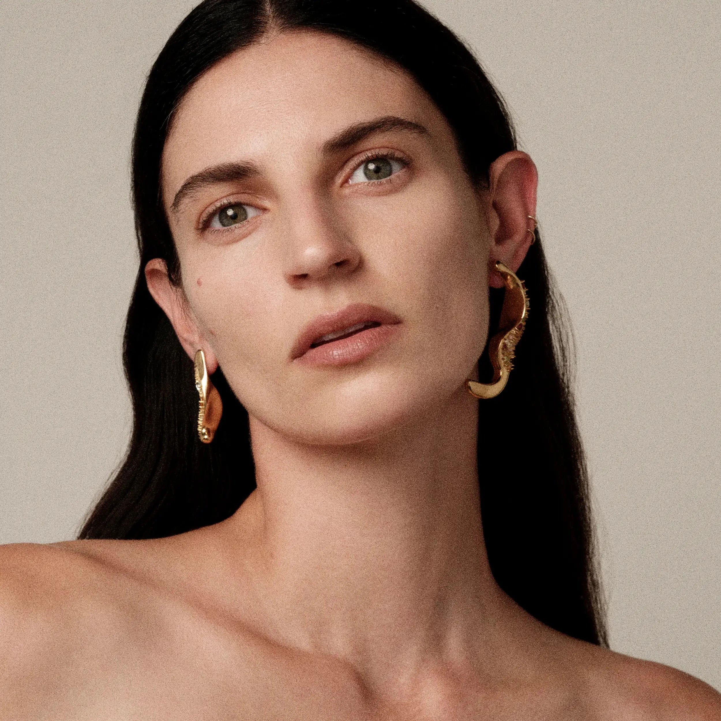 Awe Inspired Earrings Encrusted Abstract Earrings