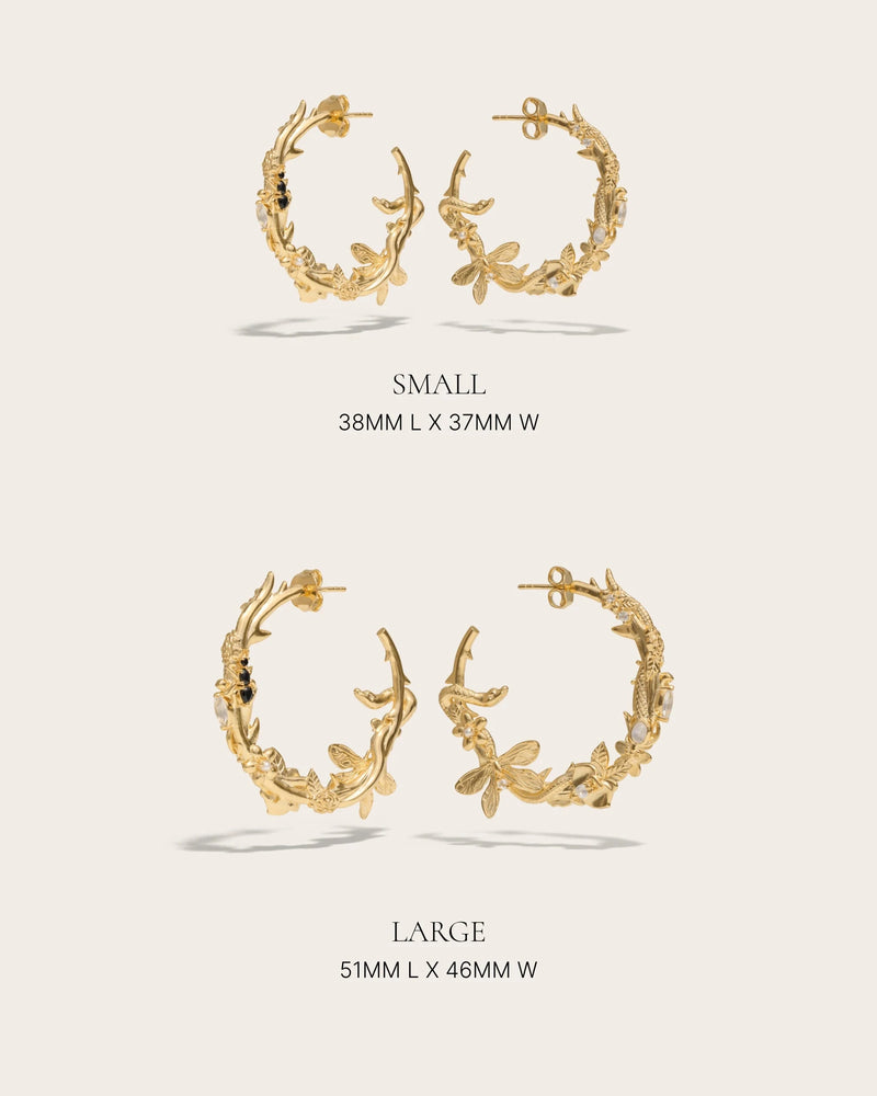 Awe Inspired Earrings Fairy Garden Hoops