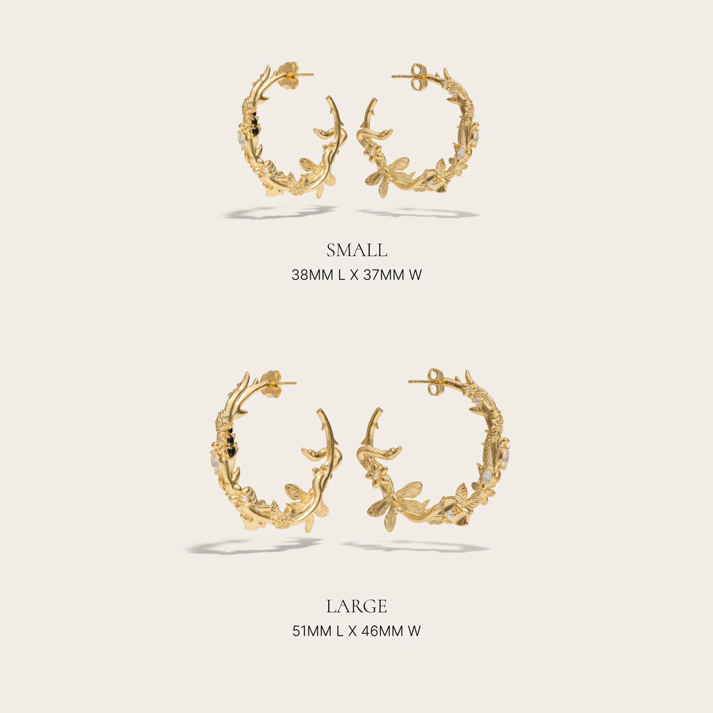 Awe Inspired Earrings Fairy Garden Hoops