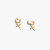 Awe Inspired Earrings Flying Dagger Huggies
