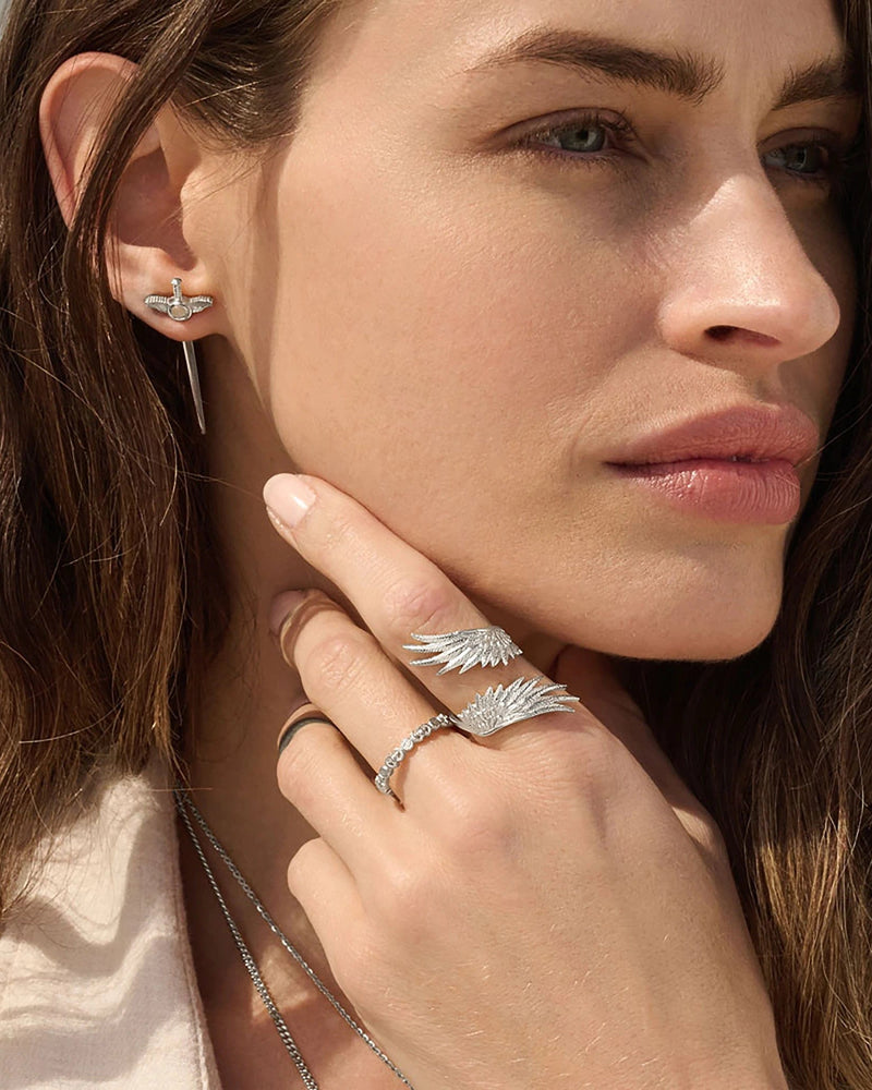 Awe Inspired Earrings Flying Dagger Studs