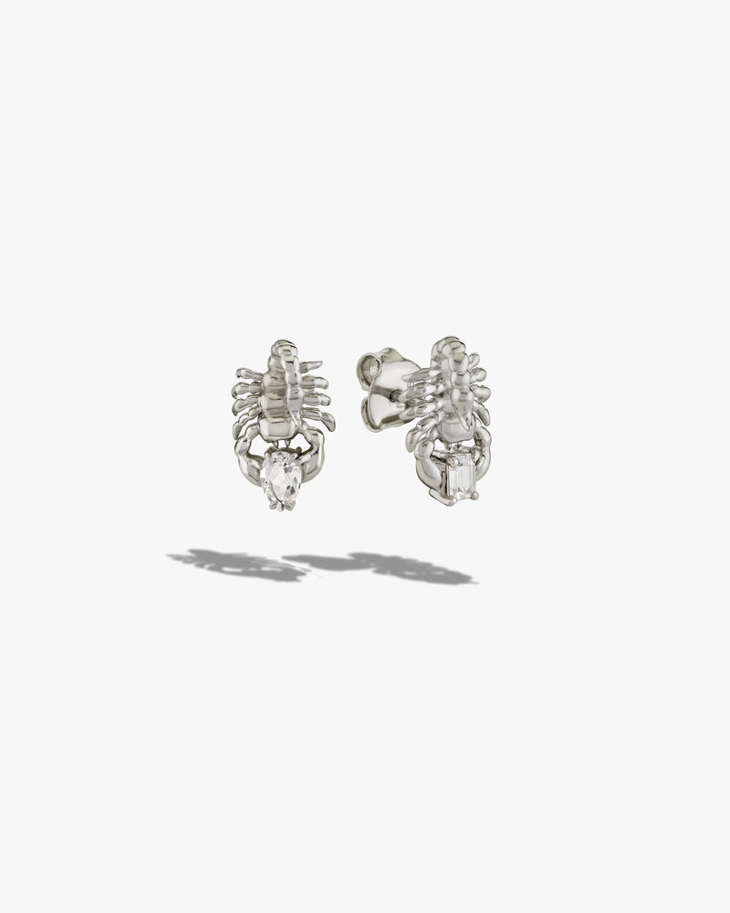 Awe Inspired Earrings Gemstone Scorpion Studs Pair