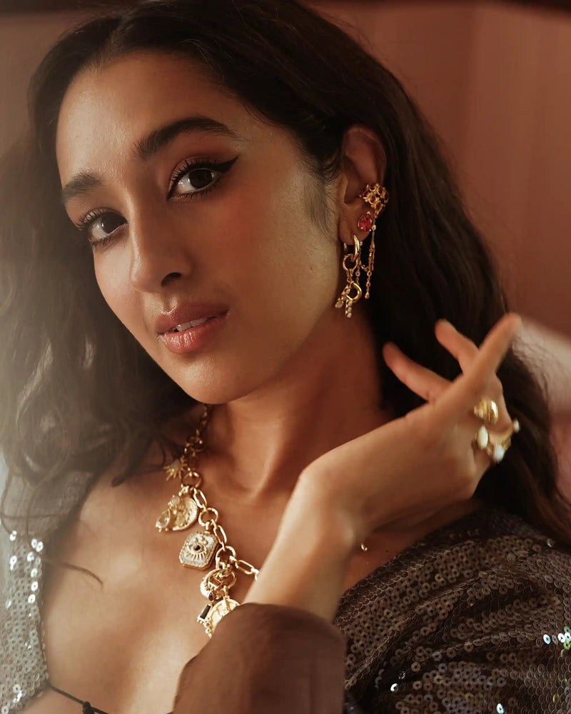 Awe Inspired Earrings Lotus Ear Cuff