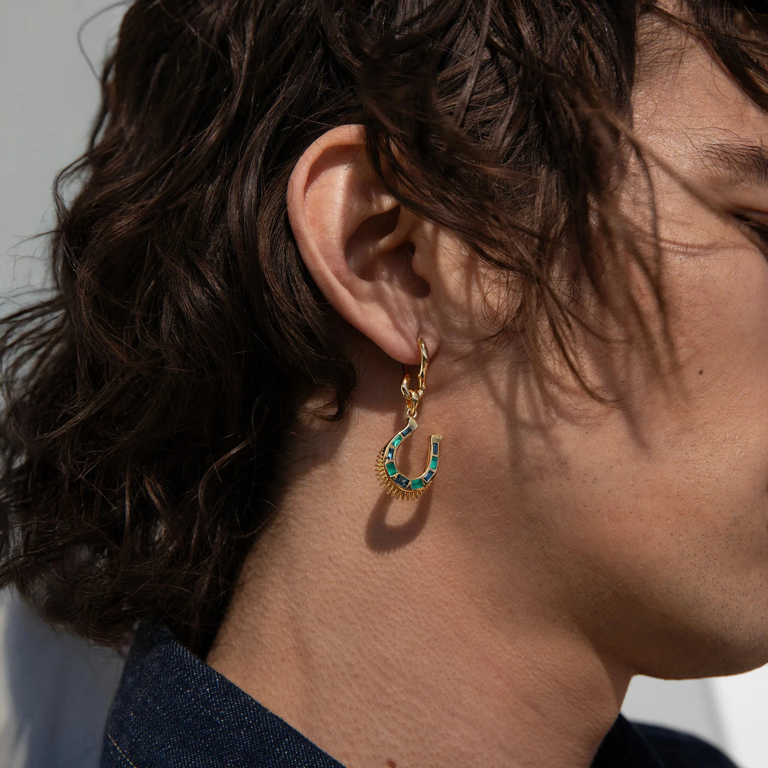 Awe Inspired Earrings Men's Horseshoe Collector Earring