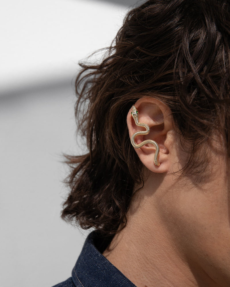 Awe Inspired Earrings Men's Snake Ear Pin