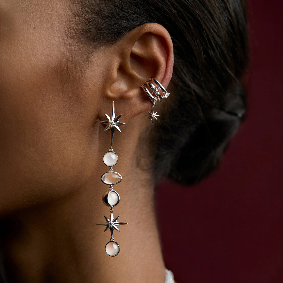 Awe Inspired Earrings Midnight Reflection Drop Earrings