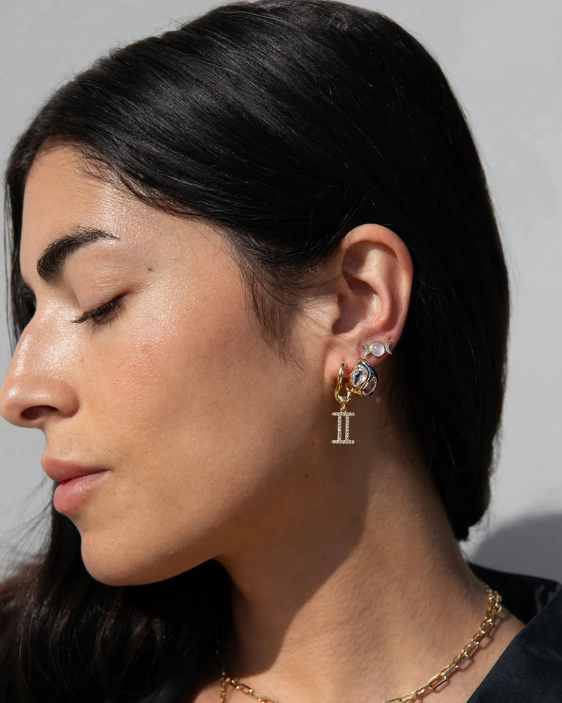 Awe Inspired Earrings Mini Triple Moon Stud Earring