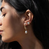 Awe Inspired Earrings Organic Pearl Gemstone Studs