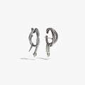 Awe Inspired Earrings Oxidized 925 Sterling Silver / Pair Snake Wrap Earring