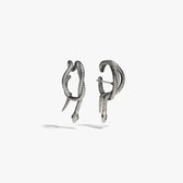 Awe Inspired Earrings Oxidized 925 Sterling Silver / Pair Snake Wrap Earring
