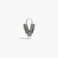 Awe Inspired Earrings Oxidized 925 Sterling Silver / Single Wing Huggies