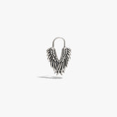 Awe Inspired Earrings Oxidized 925 Sterling Silver / Single Wing Huggies