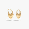 Awe Inspired Earrings Padlock Heart Huggies