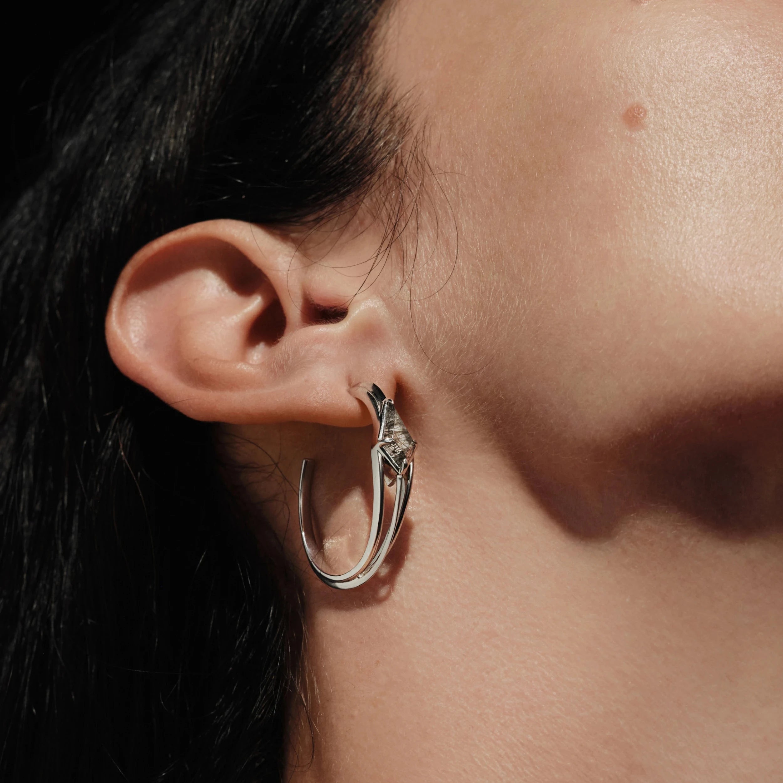 Awe Inspired Earrings Prism Oval Hoops
