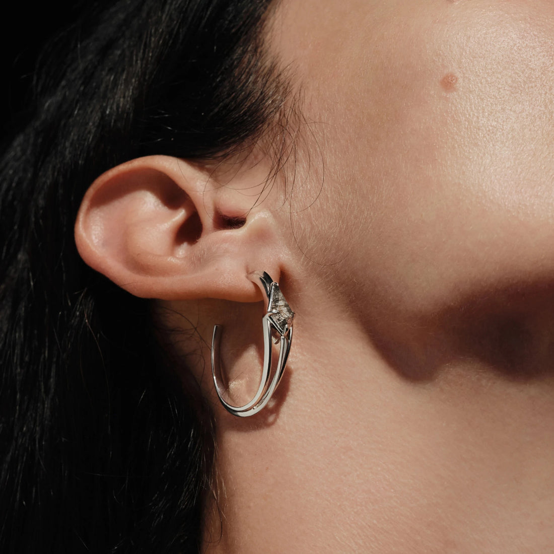 Awe Inspired Earrings Prism Oval Hoops