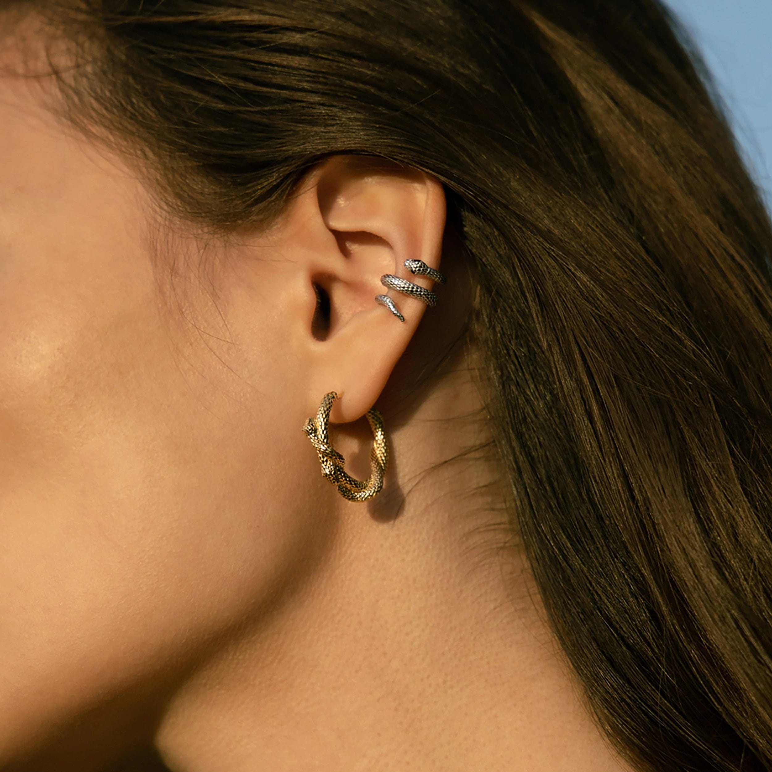 Awe Inspired Earrings Serpent’s Embrace Ear Cuff