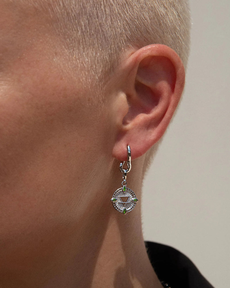 Awe Inspired Earrings Single Mini Element Charm Hoop