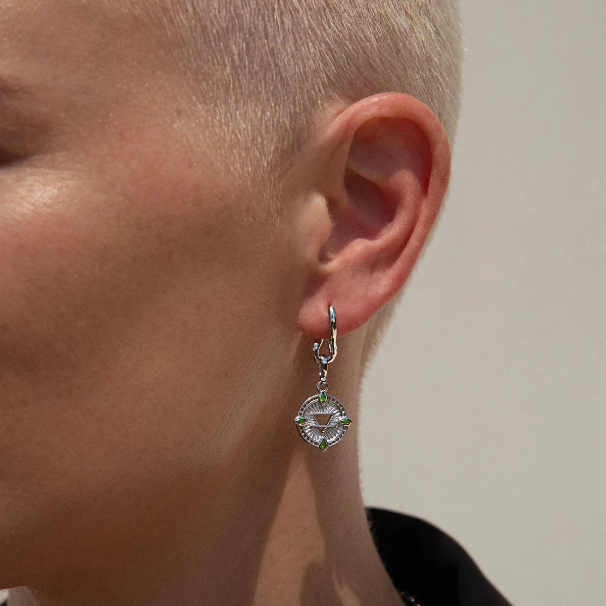 Awe Inspired Earrings Single Mini Element Charm Hoop