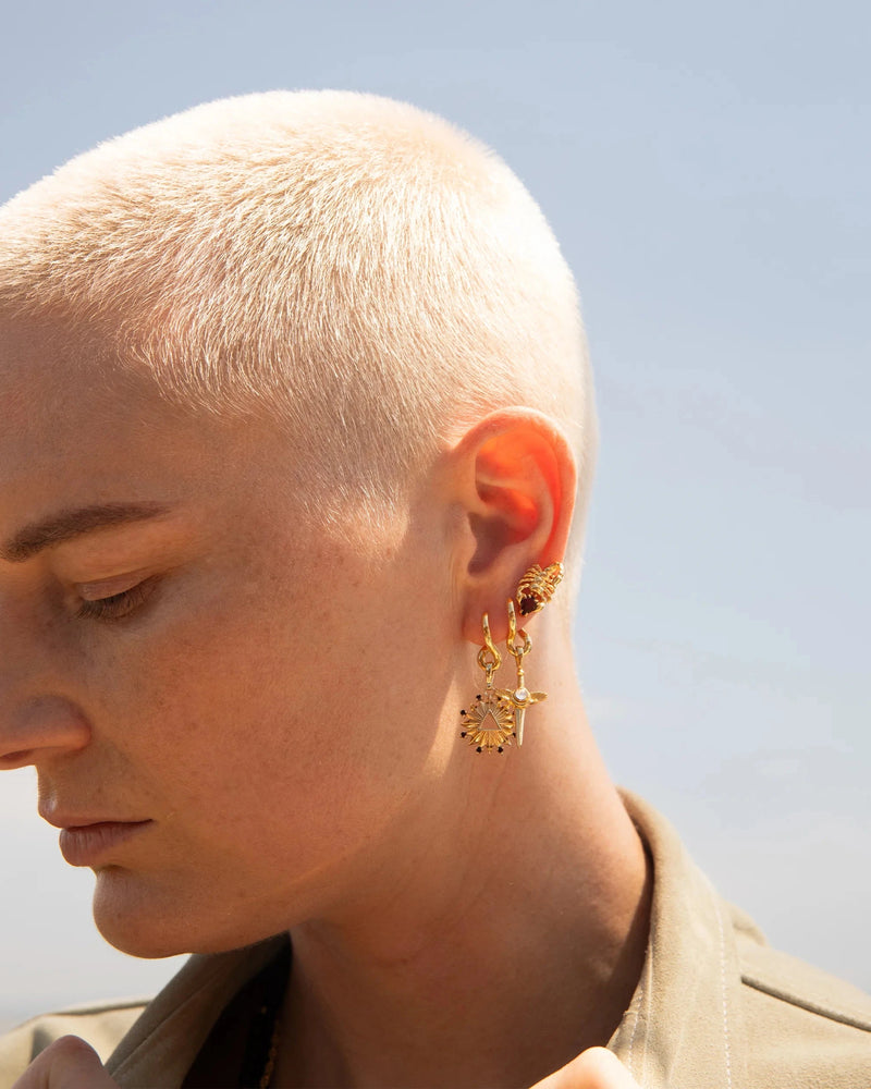 Awe Inspired Earrings Single Mini Element Charm Hoop