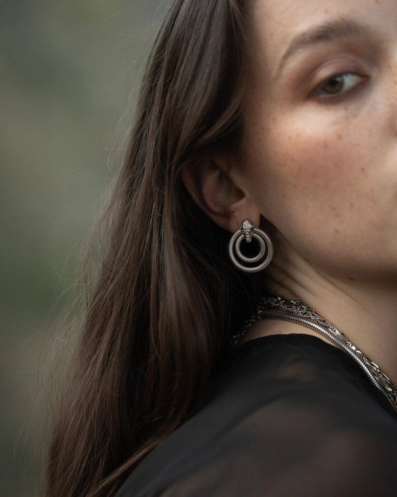 Awe Inspired Earrings Snake Doorknocker Earrings