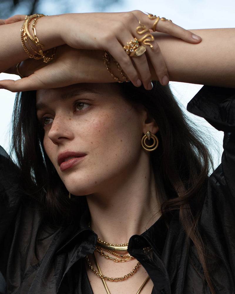 Awe Inspired Earrings Snake Doorknocker Earrings