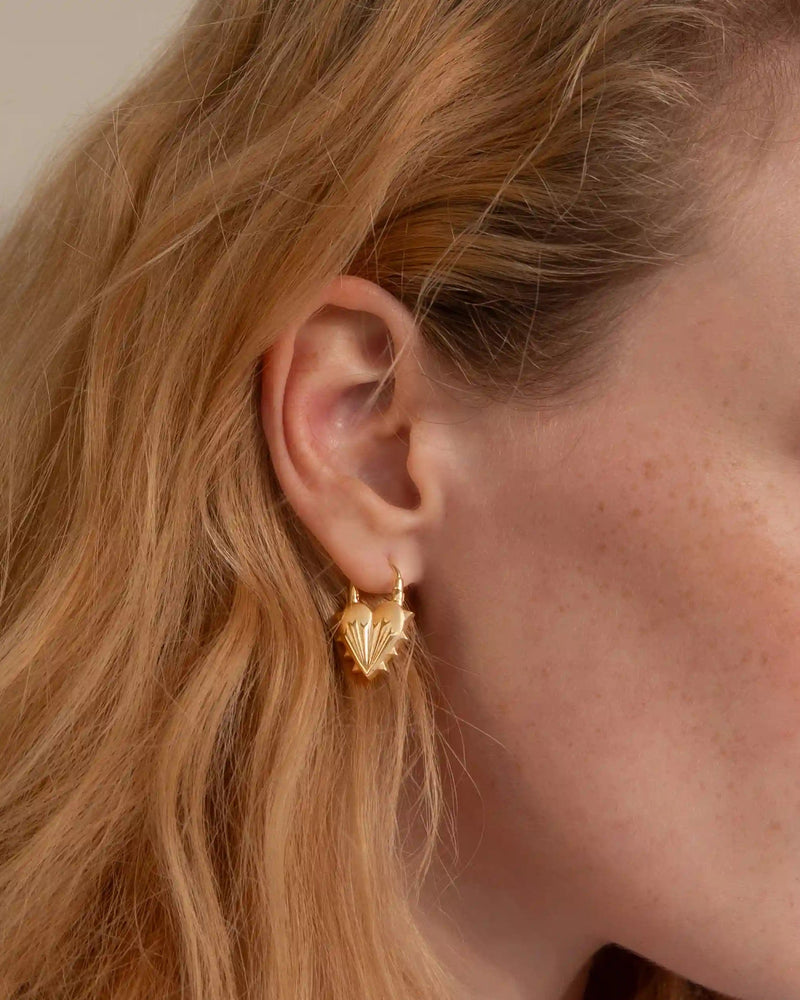Awe Inspired Earrings Spiked Heart Earrings