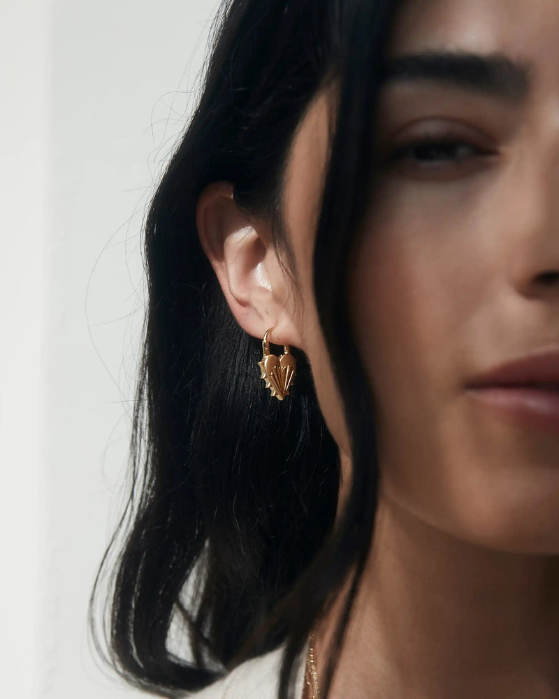 Awe Inspired Earrings Spiked Heart Earrings