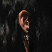 Awe Inspired Earrings Spiked Triple Moon Huggies