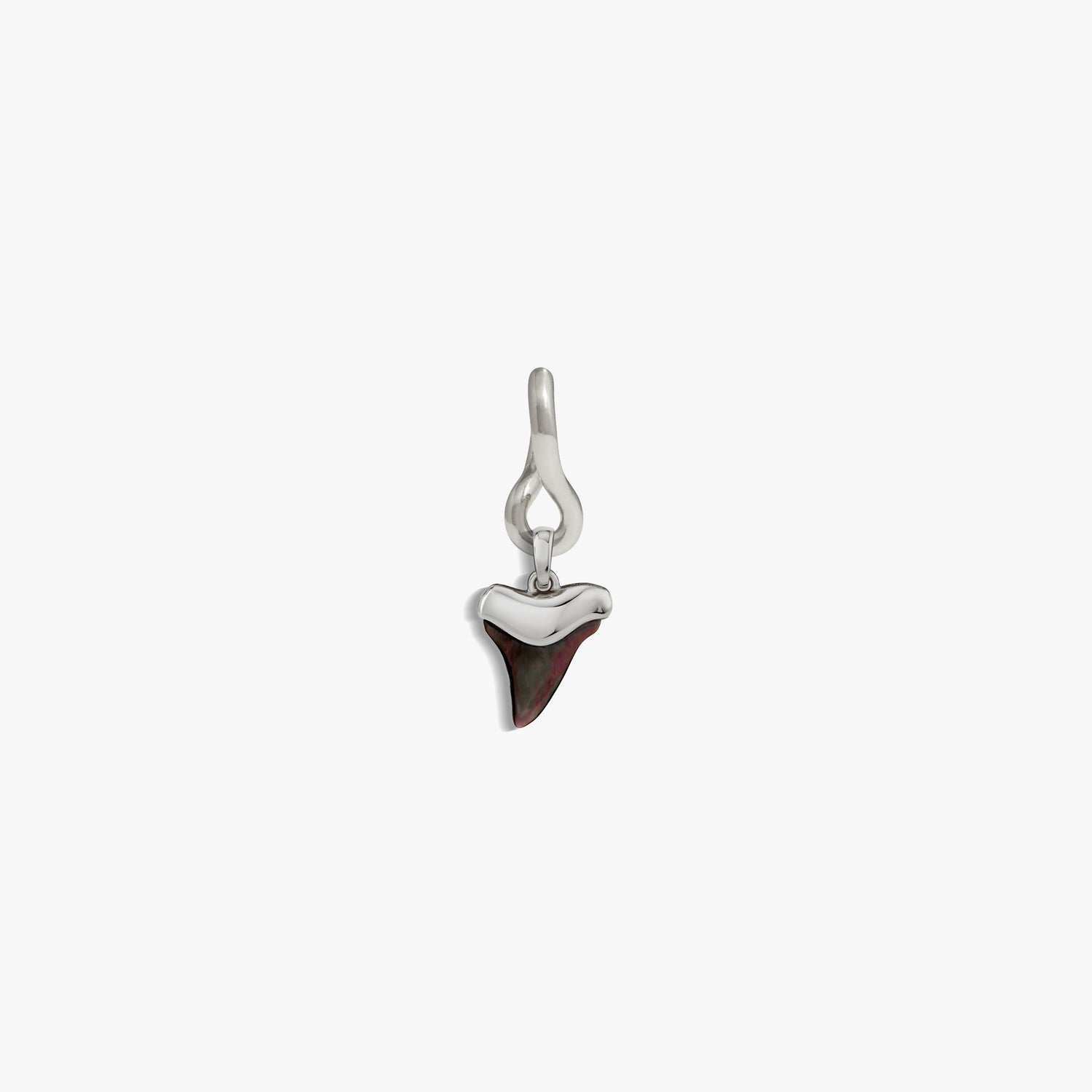 Awe Inspired Earrings Sterling Silver / Black Mother of Pearl Men's Shark Tooth Earring