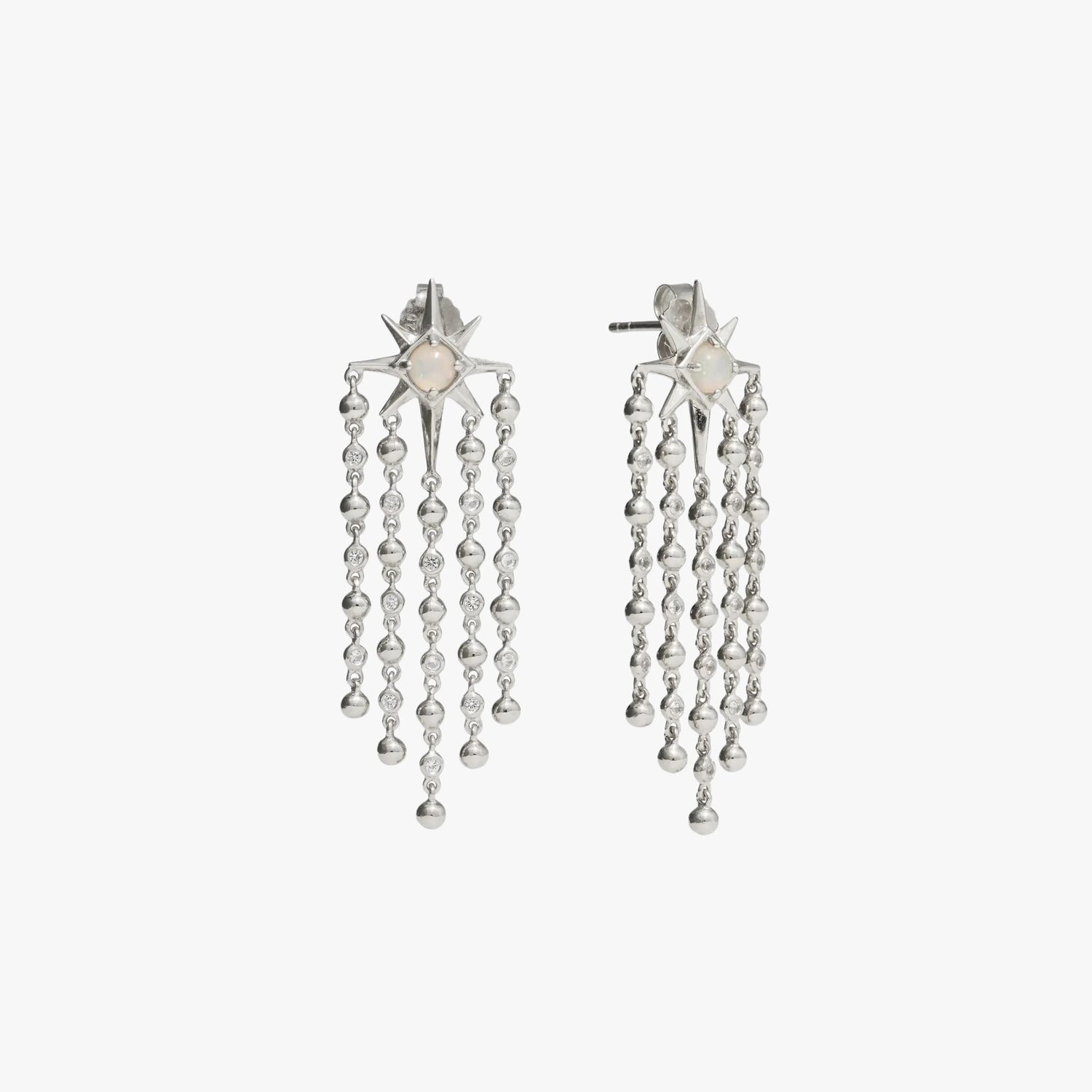 Awe Inspired Earrings Sterling Silver Falling Star Earrings