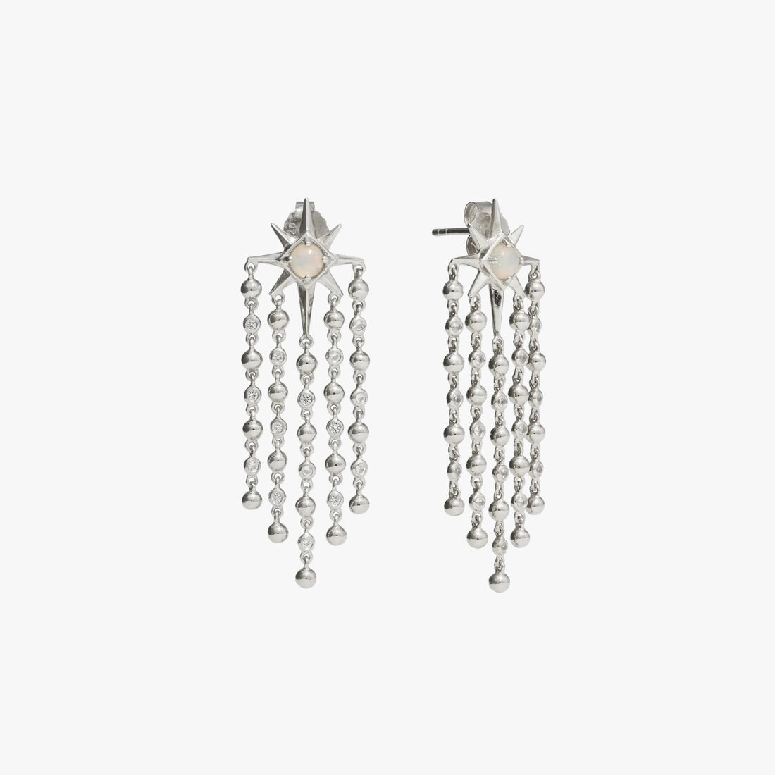 Awe Inspired Earrings Sterling Silver Falling Star Earrings