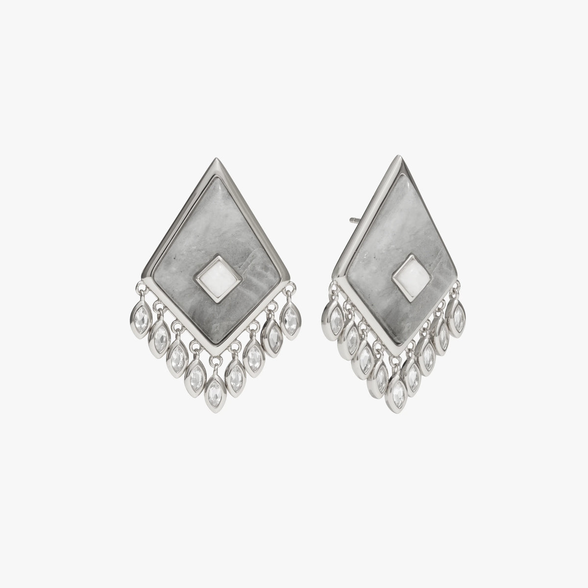 Awe Inspired Earrings Sterling Silver Labradorite Boho Kite Earrings