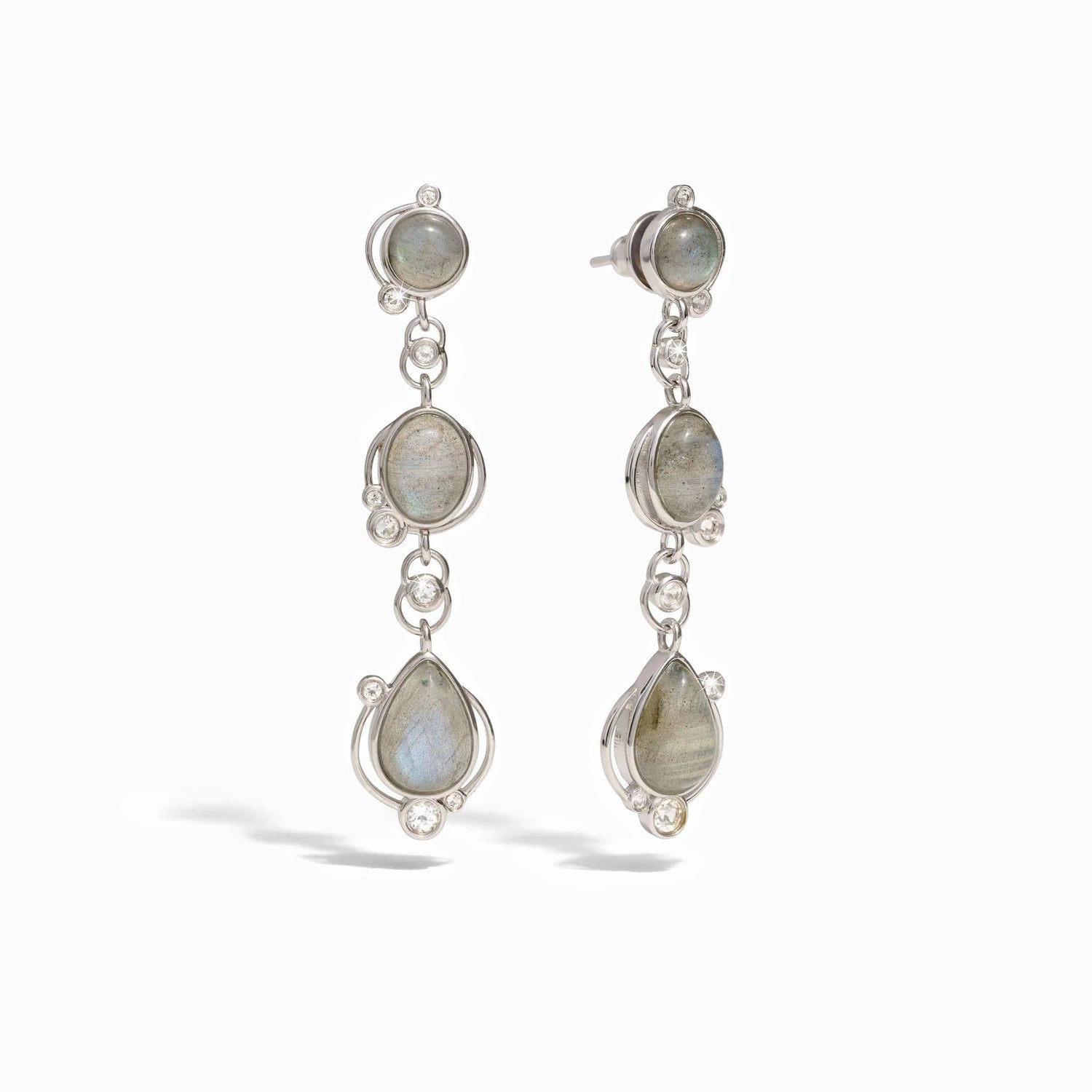Awe Inspired Earrings Sterling Silver Labradorite Stardrop Earrings