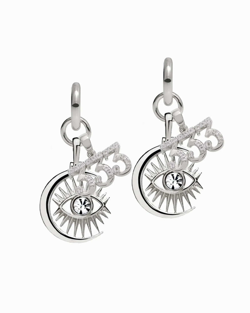 Awe Inspired Earrings Sterling Silver / Pair / 333 Third Eye Earring Set