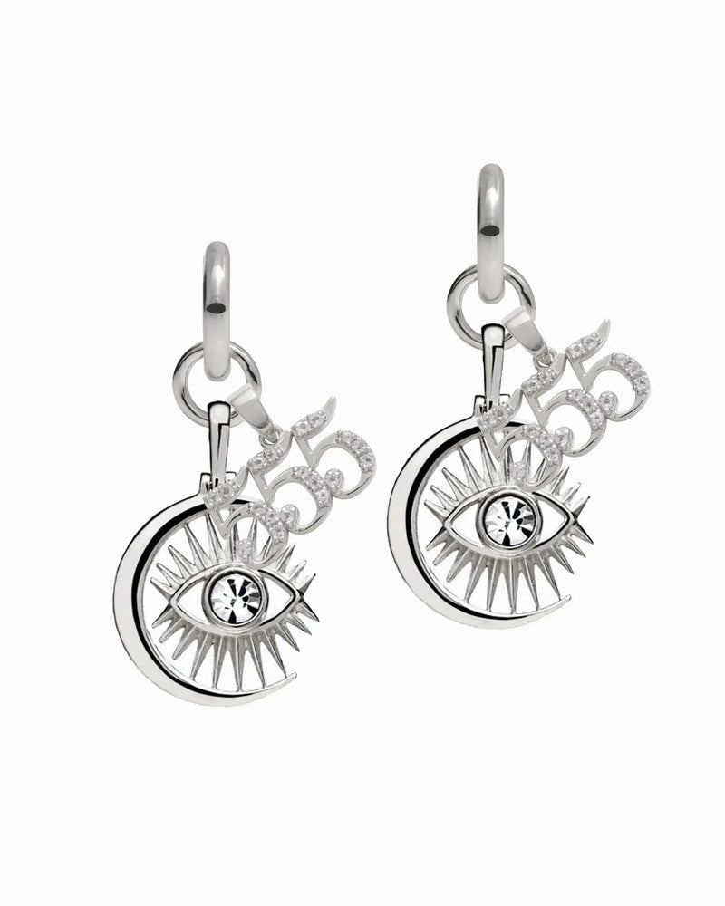 Awe Inspired Earrings Sterling Silver / Pair / 555 Third Eye Earring Set