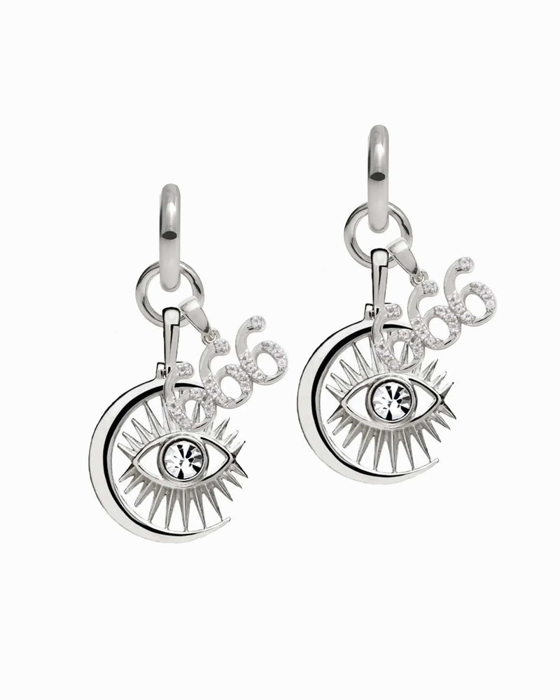Awe Inspired Earrings Sterling Silver / Pair / 666 Third Eye Earring Set