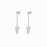 Awe Inspired Earrings Sterling Silver / Pair Crystal Quartz Drop Earrings