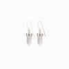 Awe Inspired Earrings Sterling Silver / Pair Crystal Quartz Wire Earrings