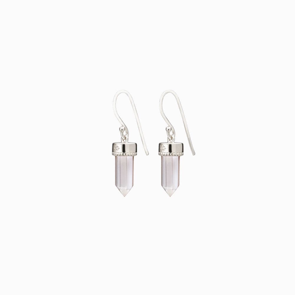 Awe Inspired  Earrings Crystal Quartz Wire Earrings
