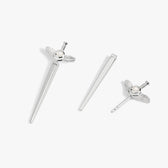 Awe Inspired Earrings 925 Sterling Silver / Pair Flying Dagger Studs