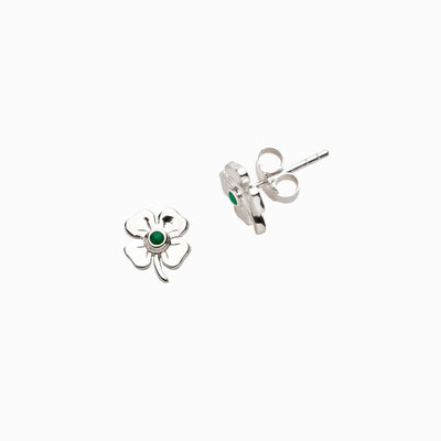 Awe Inspired Earrings Sterling Silver / Single Clover Stud Earring