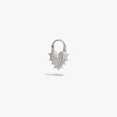 Awe Inspired Earrings Sterling Silver / Single Spiked Heart Earrings