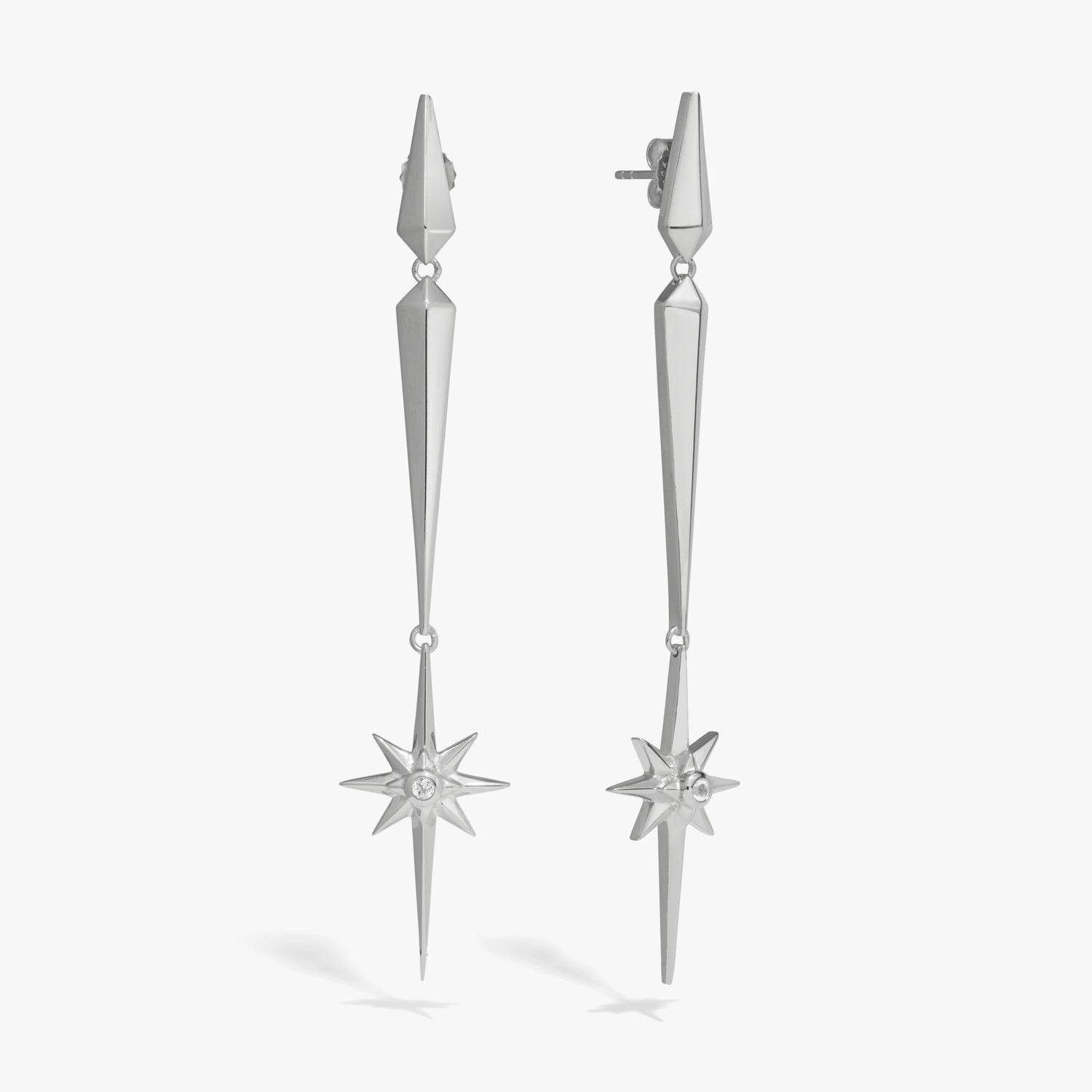 Awe Inspired Earrings Sterling Silver Stardust Statement Earrings