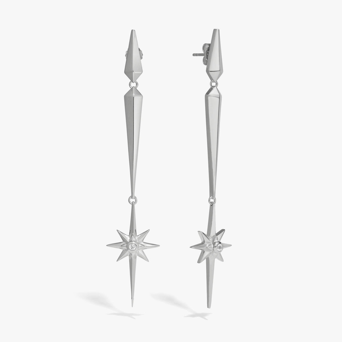 Awe Inspired Earrings Sterling Silver Stardust Statement Earrings