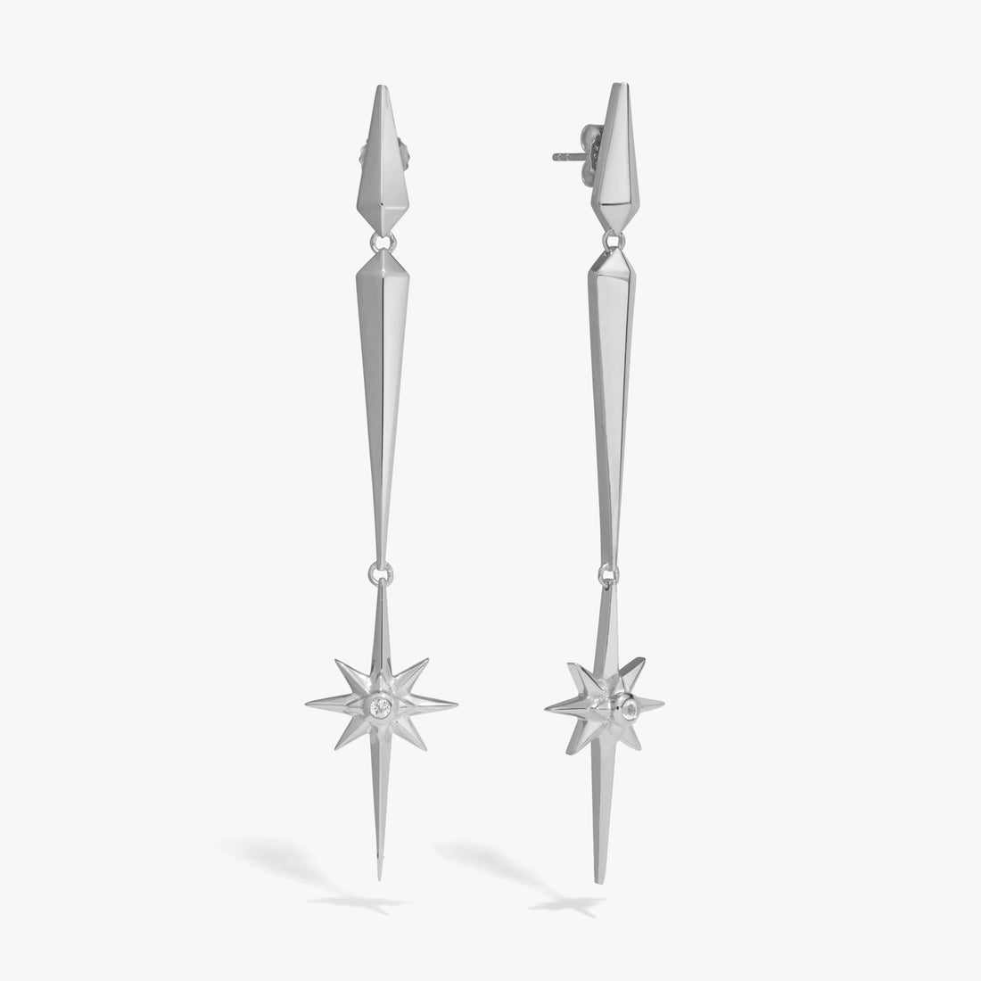 Awe Inspired Earrings Sterling Silver Stardust Statement Earrings